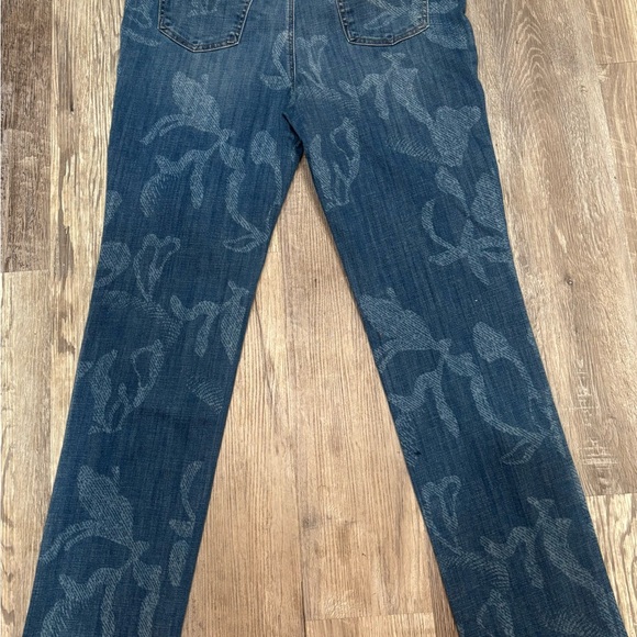 Chico's So Slimming Girlfriend Slim Leg Jeans with Bleached Floral Print. - Picture 2 of 10
